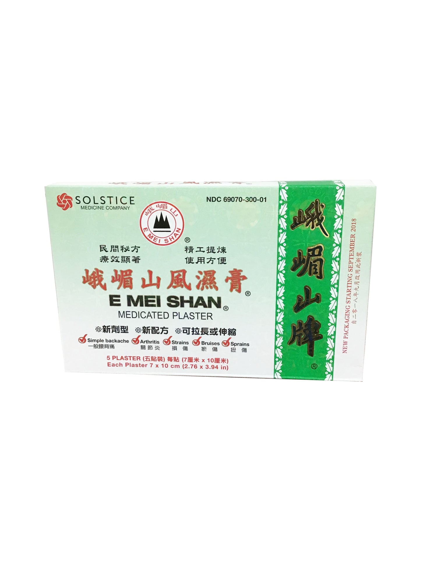 E Mei Shan Medicated 5 Plasters 峨眉山風濕膏