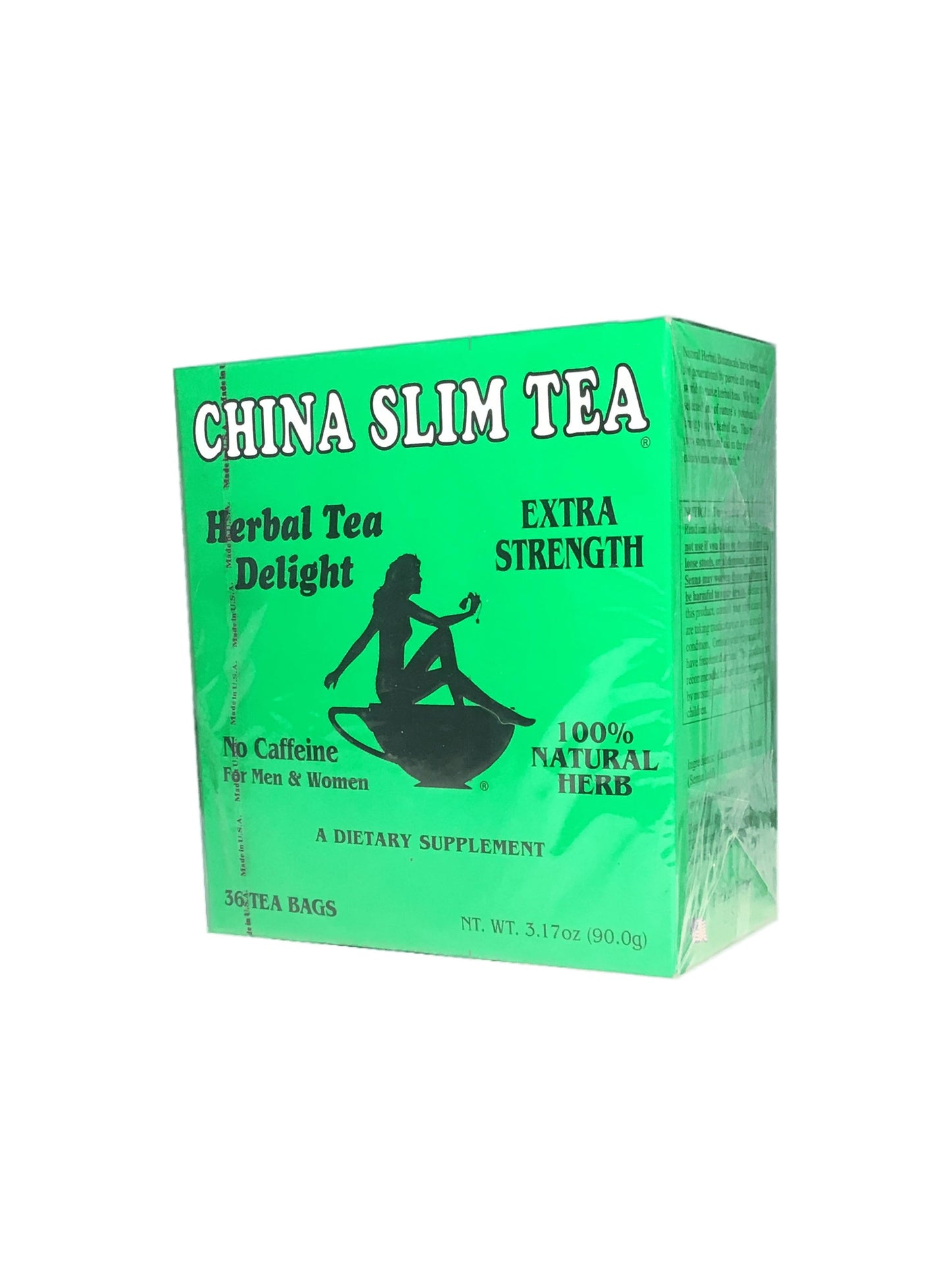 China Slim Tea Extra Strength Dieter's Delight No Caffeine 100% Natural Herb, 36 Tea Bags 减肥茶