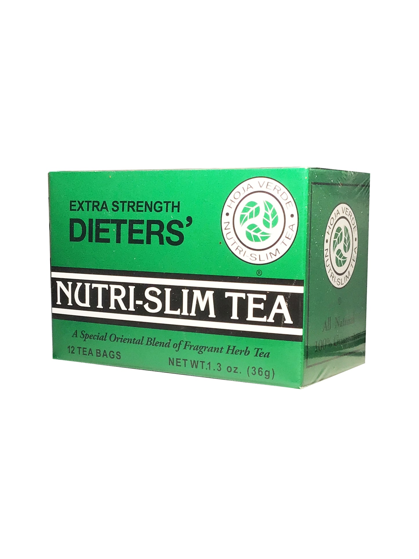 HOJA VERDE Extra Strength Dieters' Nutri-Slim Tea 100% Natural, 12 Tea Bags (36g) 减肥茶