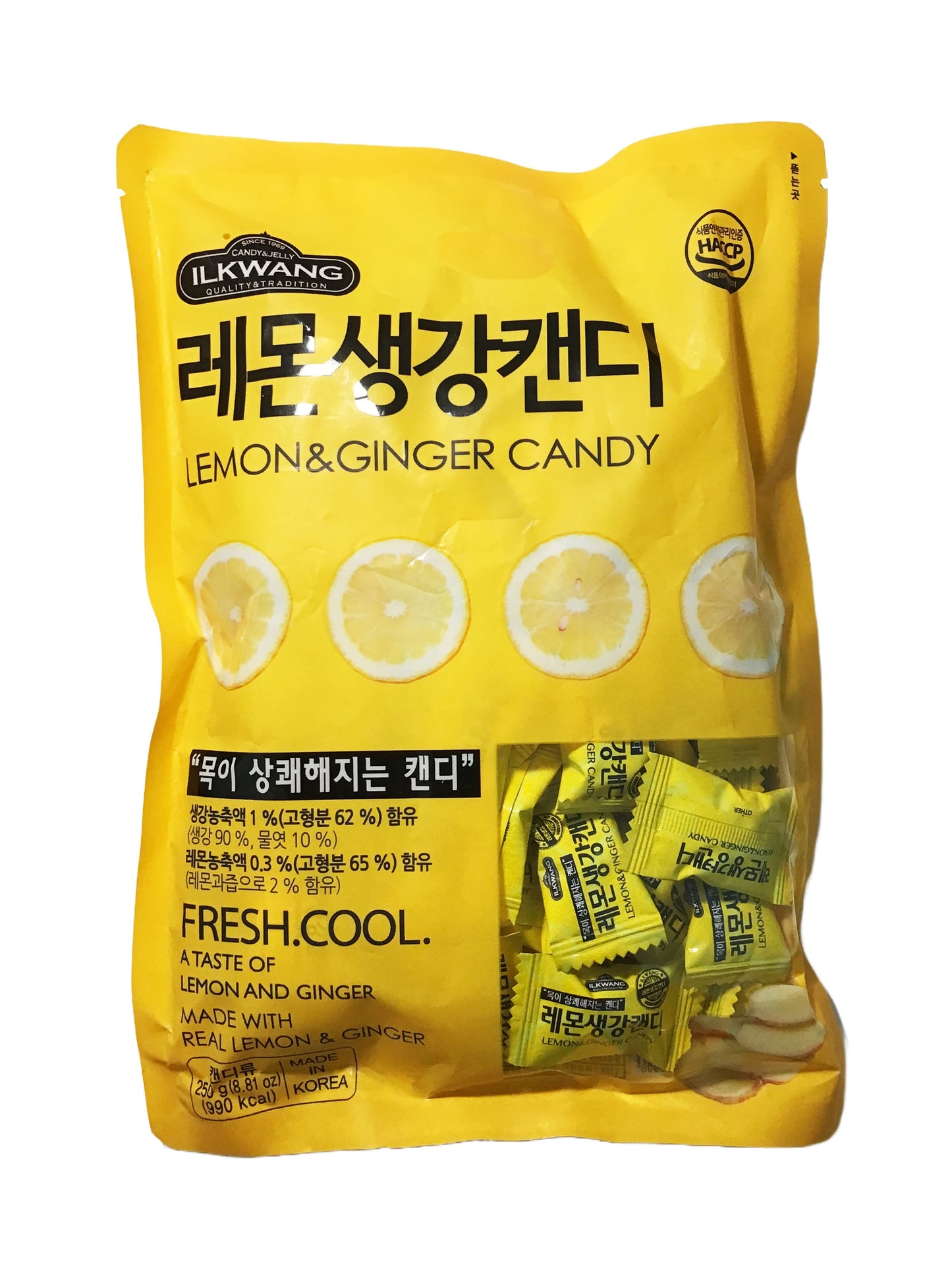 ILKWANG Lemon and Ginger Candy 檸檬薑糖 8.81oz (250g)