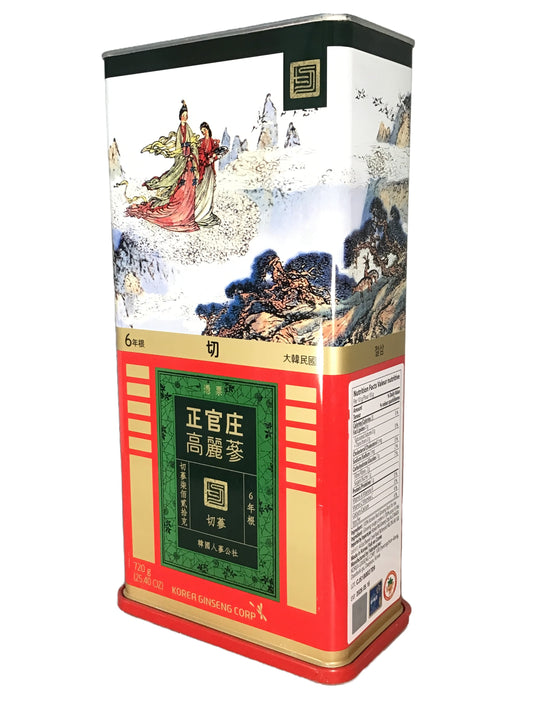 CHEONG KWAN JANG 6yr Old Korean Red Ginseng Canned 720g Roots (Cut) 正官庄 高丽参切参