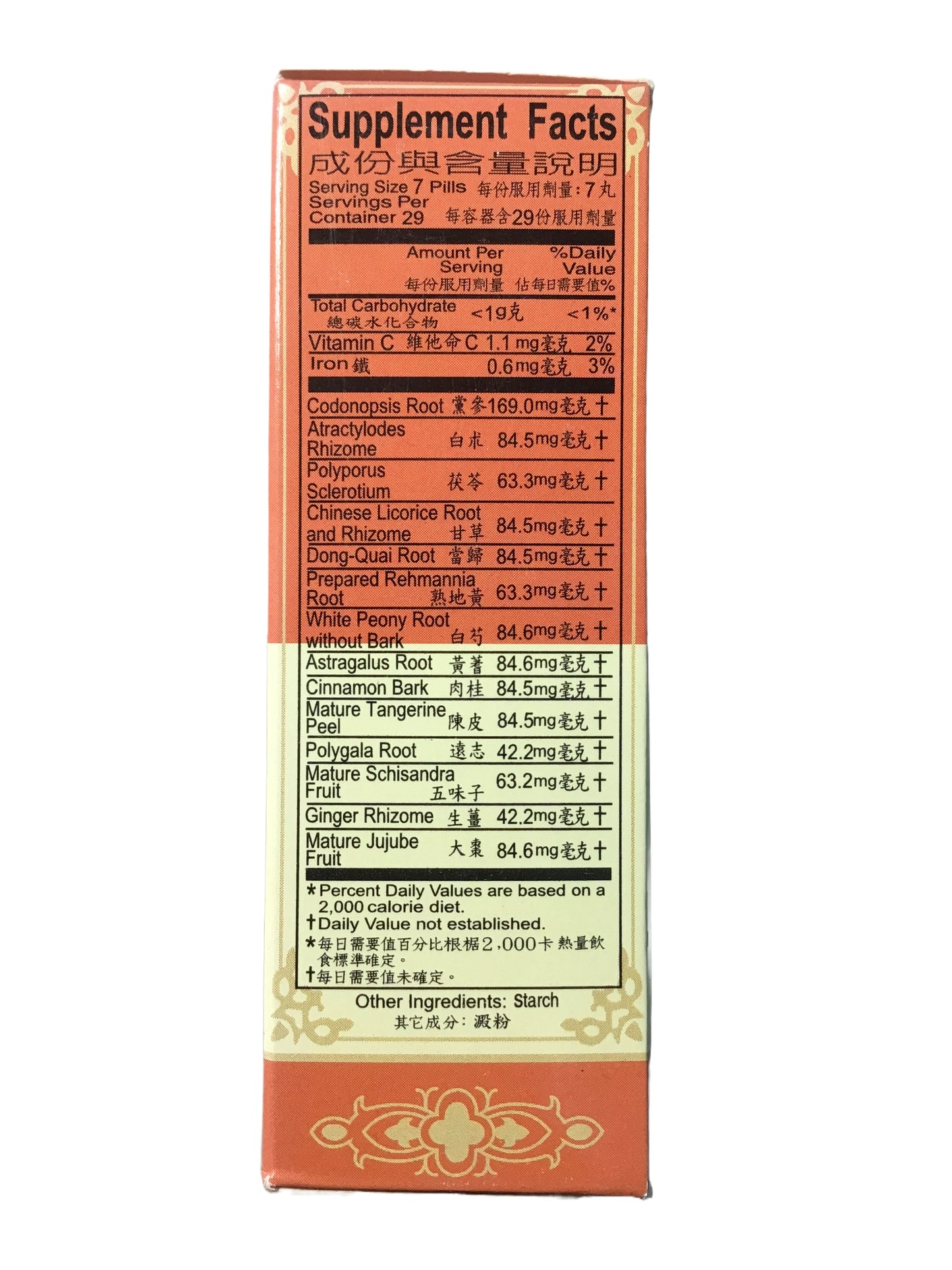 Ginseng Nutritional Supplement (Ren Shen Yang Ying Wan) 人參養營丸